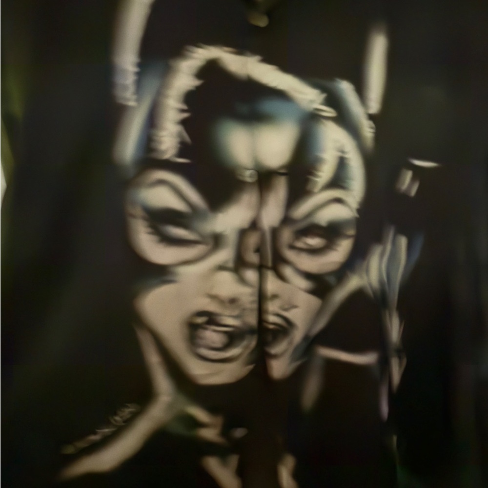 Black Graphic Catwoman Shirt